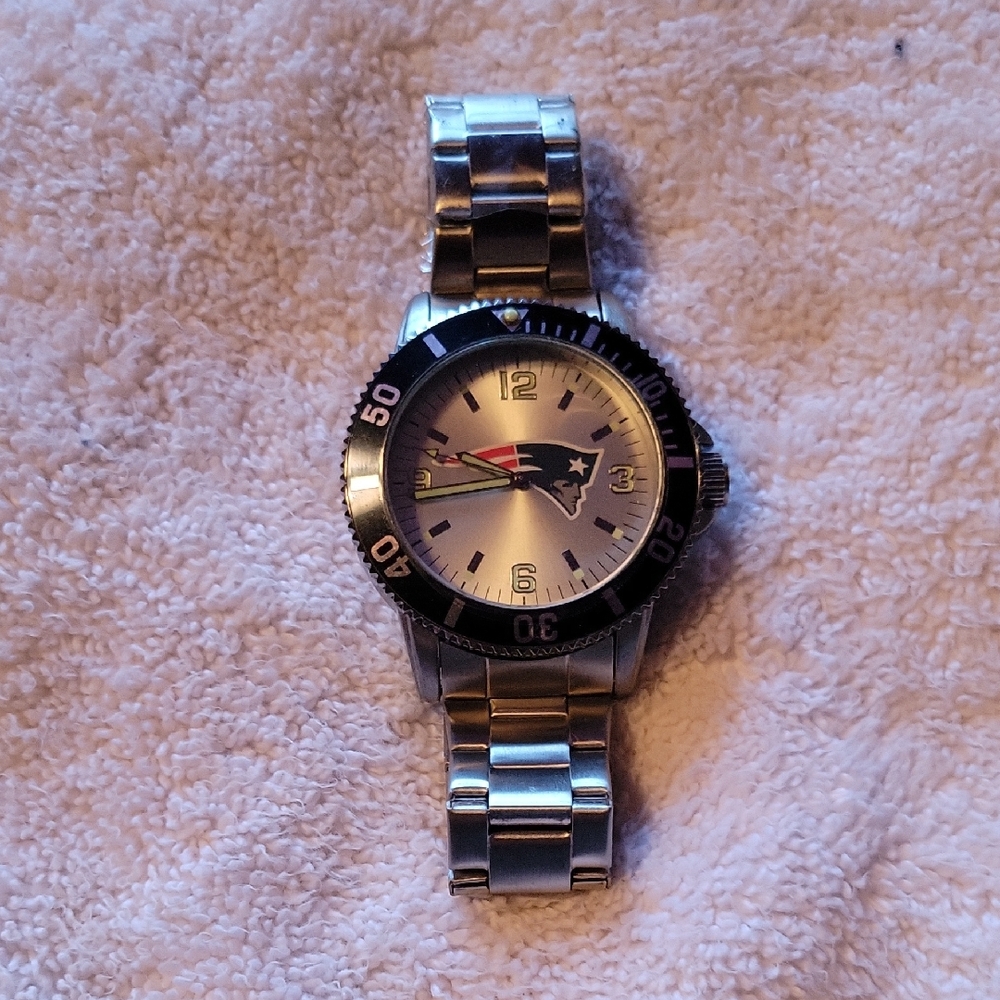 Patriots Silver Stainless Steel Watch